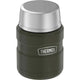 variant:43981588791341 16 oz. Stainless Steel Food Jar w Folding Spoon - Matte Army Green