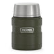 variant:43981588791341 16 oz. Stainless Steel Food Jar w Folding Spoon - Matte Army Green