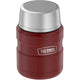 variant:43981588758573 16 oz. Stainless Steel Food Jar w Folding Spoon - Matte Red