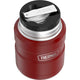 variant:43981588758573 16 oz. Stainless Steel Food Jar w Folding Spoon - Matte Red