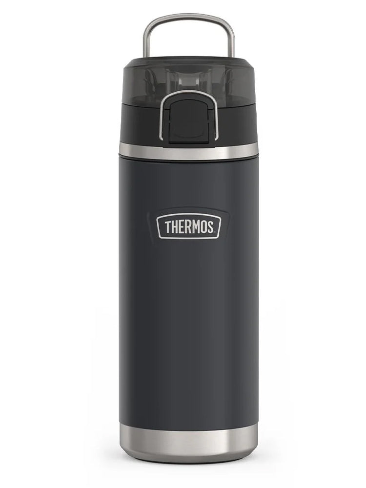 variant:43981584433197 Thermos 18 oz Stainless Steel Kids Water Bottle w Spout Lid - Granite