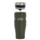 variant:43981586071597 16 oz Stainless Steel Travel Tumbler - Matte Army Green