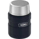 variant:43981588725805 16 oz. Stainless Steel Food Jar w Folding Spoon Matte - Midnight Blue