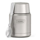 variant:43981562511405 16 oz Stainless Steel Food Jar w Spoon - Matte Stainless Steel