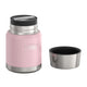 variant:43981562609709 16 oz Stainless Steel Food Jar w Spoon - Sunset Pink