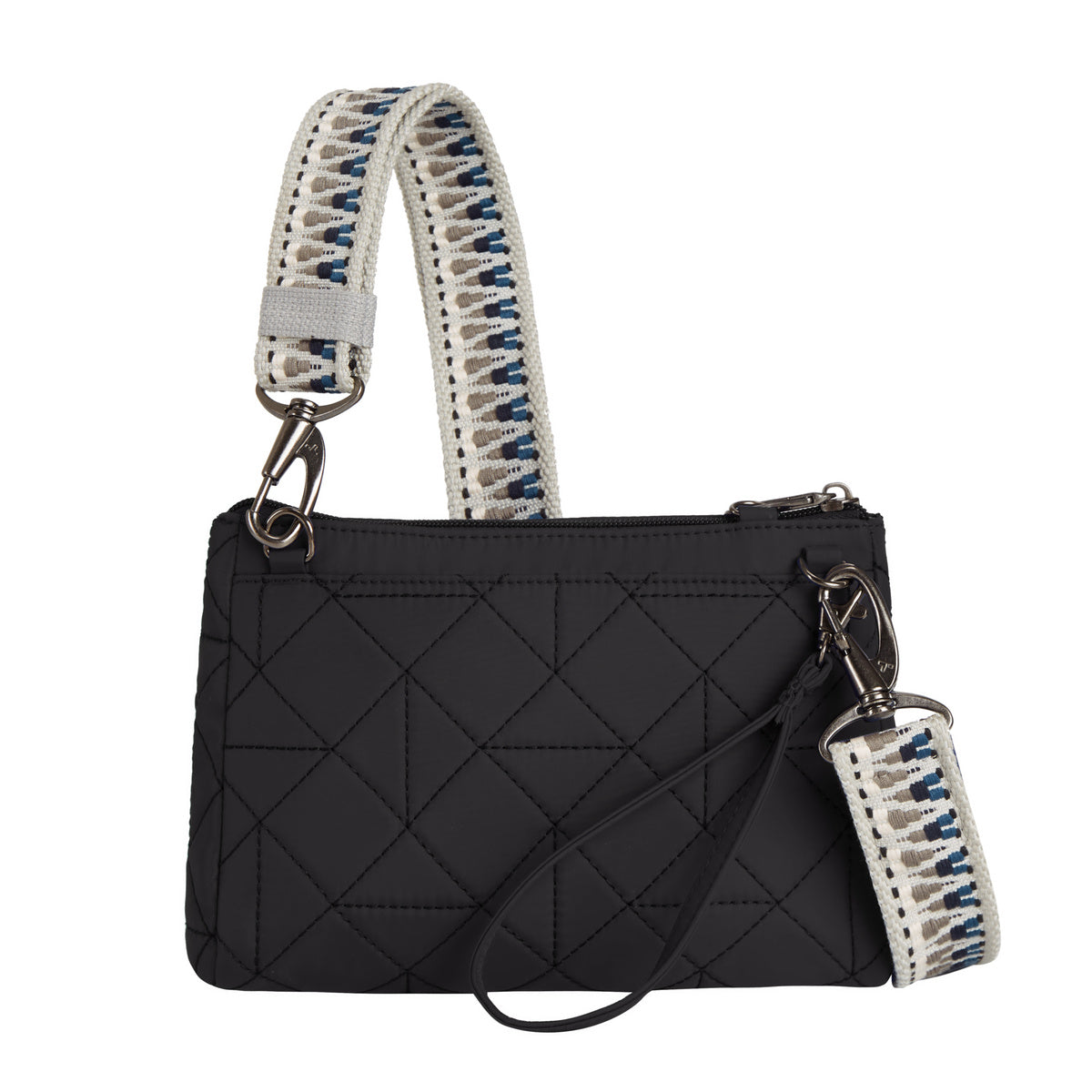 variant:42099030884397 Travelon Anti Theft BoHo Clutch Crossbody - Black Boho