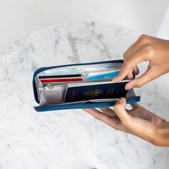 variant:41610805575725 Travelon - RFID Blocking Single Zip Wallet -Ocean
