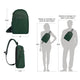 variant:43452764389421 Travelon Metro Anti-Theft Sling - Forest Heather