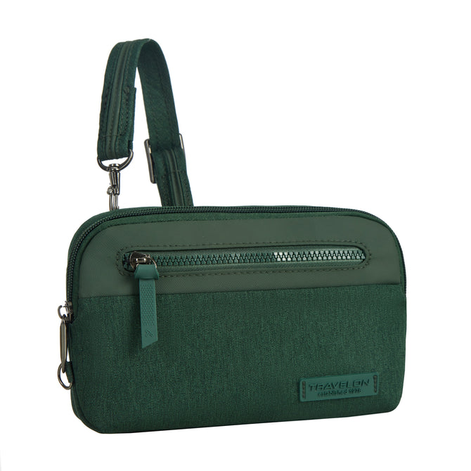 variant:43452765044781 Travelon Metro Anti-Theft Convertible Small Crossbody - Forest Heather