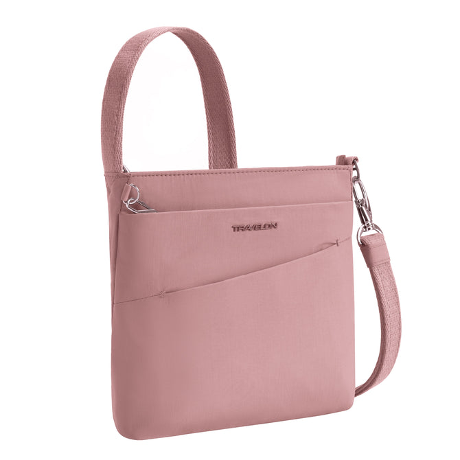 variant:43452771500077 Travelon Roam Anti-Theft Small Crossbody - Desert Pink