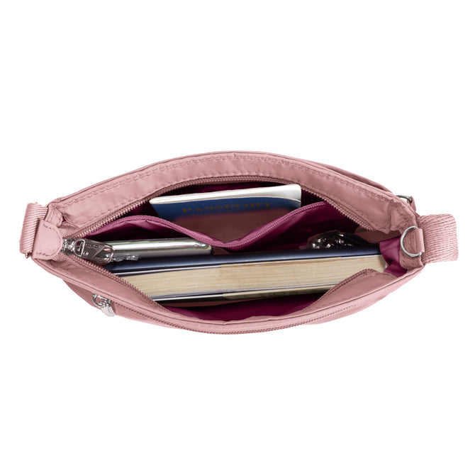 variant:43452771500077 Travelon Roam Anti-Theft Small Crossbody - Desert Pink