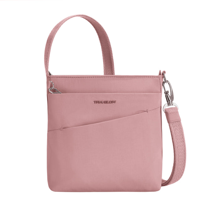 variant:43452771500077 Travelon Roam Anti-Theft Small Crossbody - Desert Pink