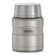 variant:43981588824109 16 oz. Stainless Steel Food Jar w Folding Spoon - Matte Stainless Steel
