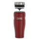 variant:43981586038829 16 oz Stainless Steel Travel Tumbler - Matte Red
