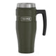 variant:43981587906605 16 oz Stainless Steel Travel Mug - Matte Army Green
