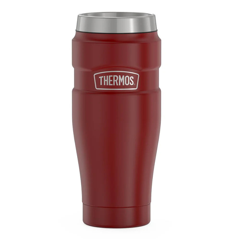 variant:43981586038829 16 oz Stainless Steel Travel Tumbler - Matte Red