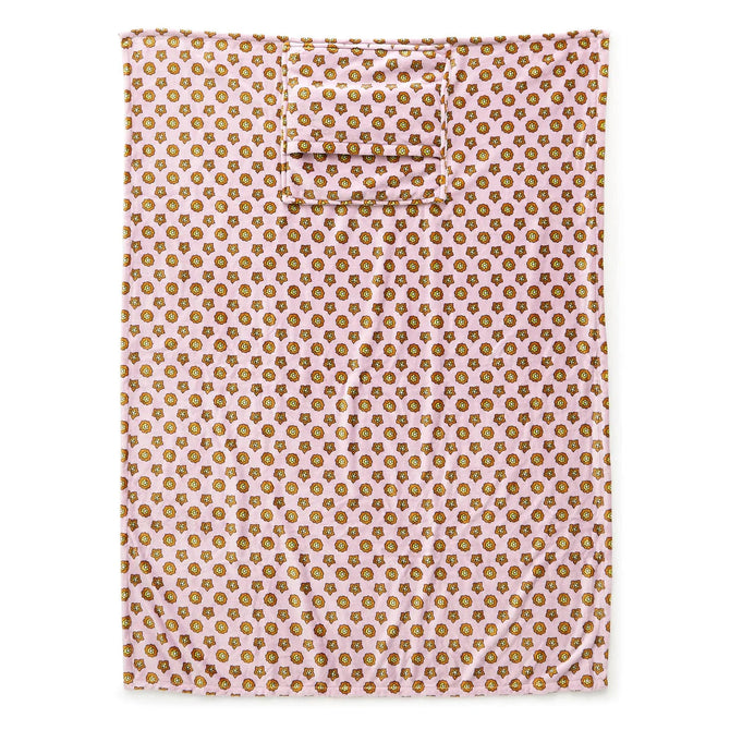 variant:42984170946605 Vera Bradley Plush Travel Blanket - Mini Flower Dot Lavender Frost