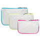 variant:41163104780333 Travelon- Set of 3 Assorted Piped Pouches Brights