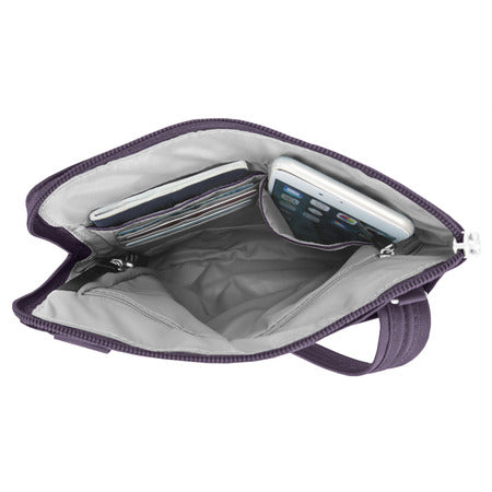variant:41193719037997 travelon Slim Double Zip Crossbody - Purple