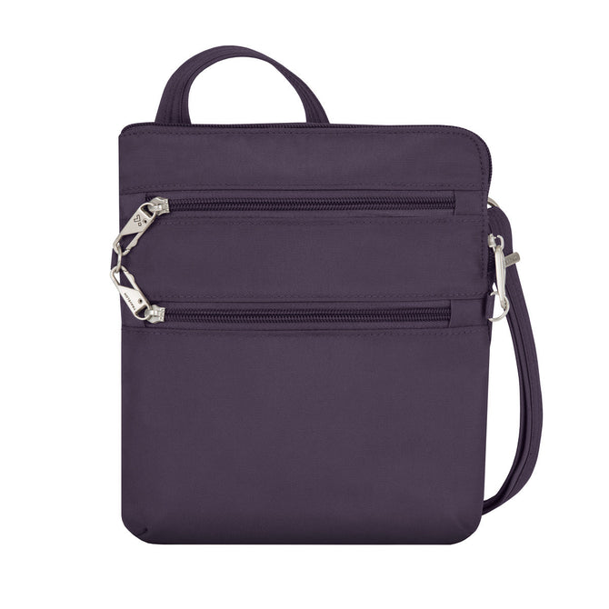 variant:41193719037997 travelon Slim Double Zip Crossbody - Purple