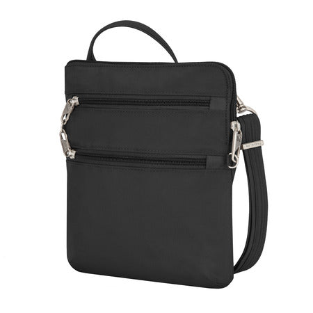 variant:41193719103533 travelon Slim Double Zip Crossbody - Black