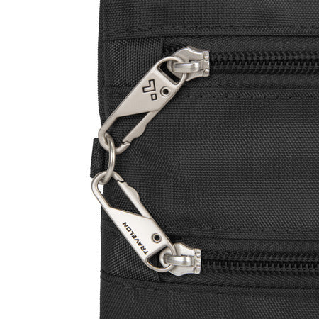 variant:41193719103533 travelon Slim Double Zip Crossbody - Black