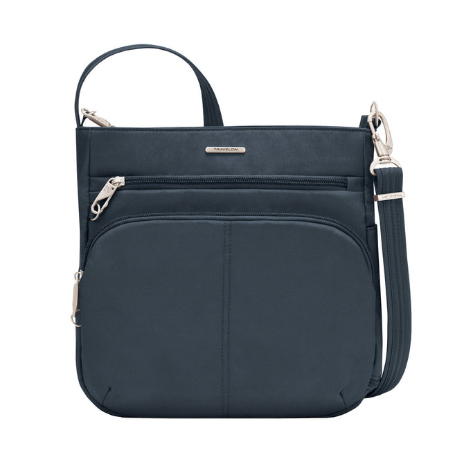 variant:41193719070765 travelon Slim Double Zip Crossbody - Midnight