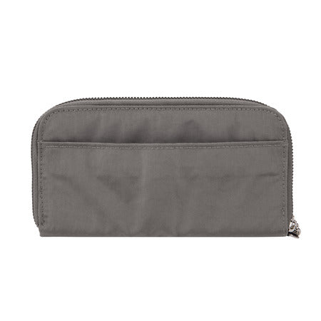 variant:41193726181421 Travelon RFID Blocking Double Zip Wallet - smoke