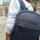 variant:41193729556525 travelon Metro Backpack - Navy Heather
