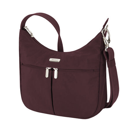 variant:41193742073901 travelon East/West Small Hobo - Dark Bordeaux