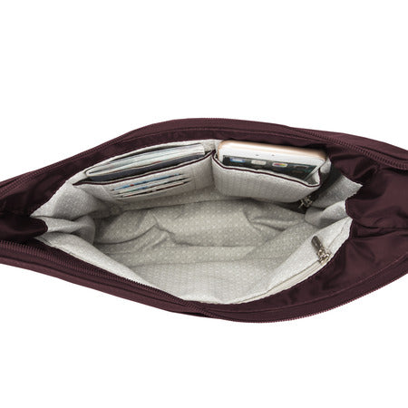 variant:41193742073901 travelon East/West Small Hobo - Dark Bordeaux