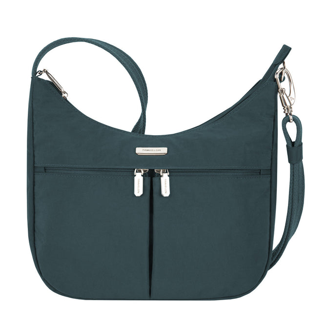 variant:41193742106669 travelon East/West Small Hobo - Peacock