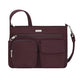 variant:41193744171053 travelon pocket crossbody - Dark Bordeaux