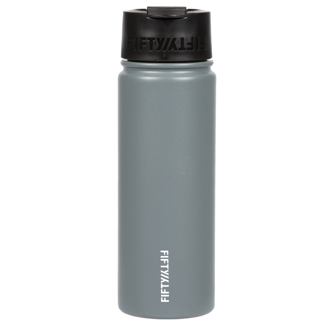 variant:40666872315949 FIFTY/FIFTY 20oz Insulated Bottle with Wide Mouth Flip Lid - Slate Grey