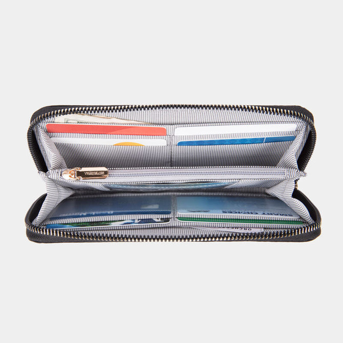 variant:41193725526061 Travelon RFID Blocking Single Zip Wallet - Black
