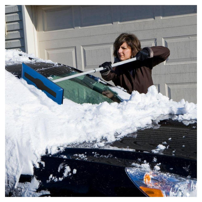 Snow Joe® 2-In-1 Telescoping Snow Broom + Ice Scraper
