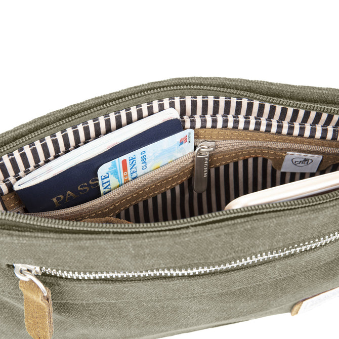 variant:41193688629293 Anti-Theft Heritage Small Crossbody - Sage