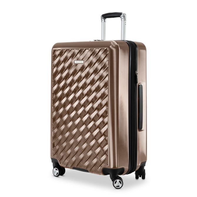 variant:41685994012717 RBH Melrose Hardside Medium Checked Spinner Luggage - Bronze