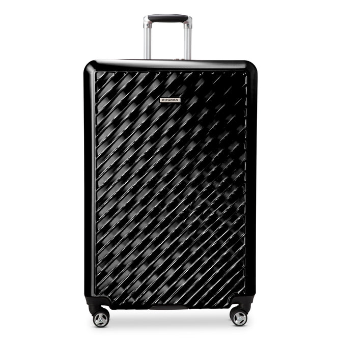 variant:41685997289517 RBH Melrose Hardside Large Checked Spinner Luggage - Black