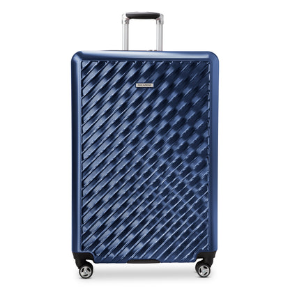 variant:41685997322285 RBH Melrose Hardside Large Checked Spinner Luggage - Blue