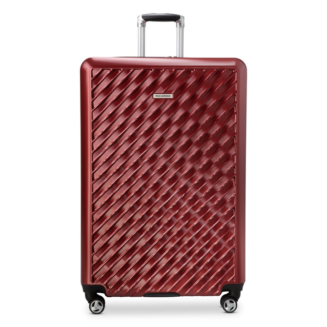variant:41685997256749 RBH Melrose Hardside Large Checked Spinner Luggage - Red