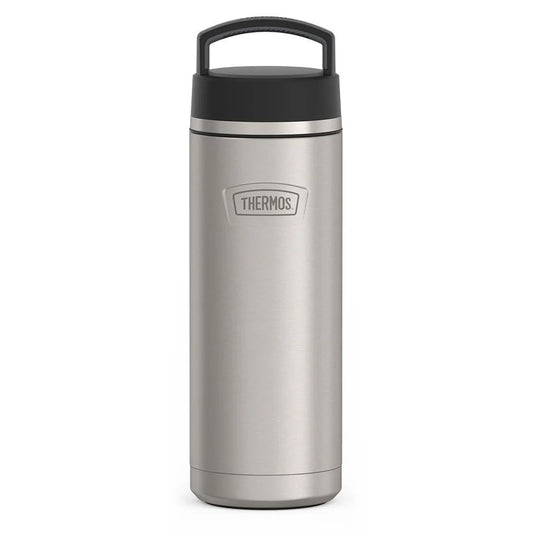 variant:43981583024173 24oz Icon Stainless Steel Water Bottle w Screw Top - Matte Stainless Steel