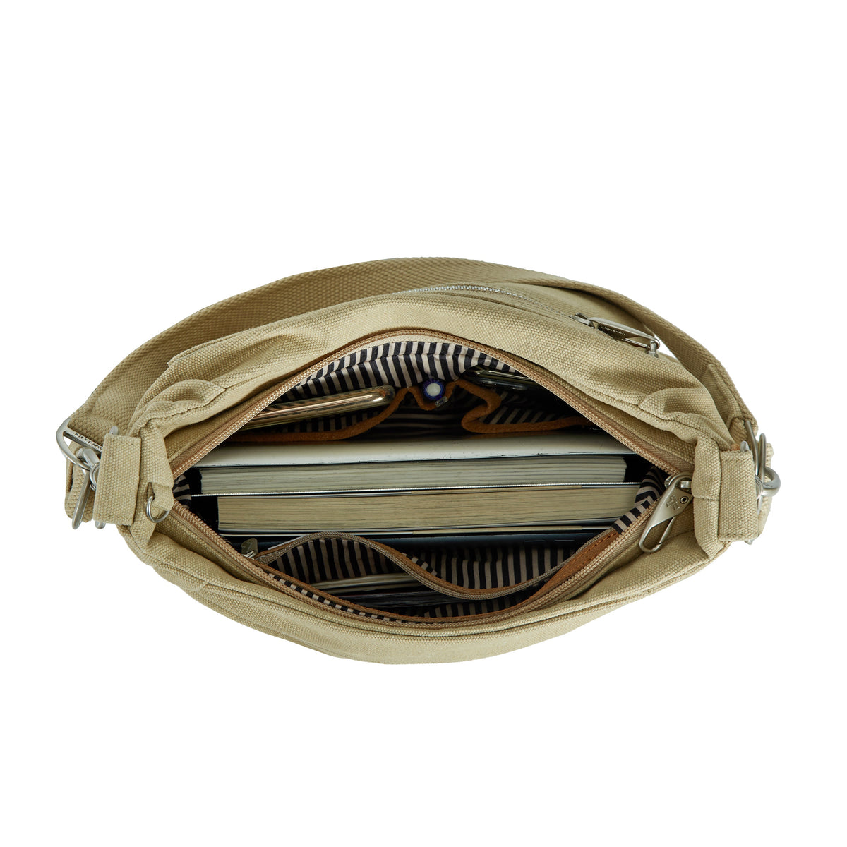 variant: 43452758589485 Travelon Heritage Anti-Theft Hobo - Natural