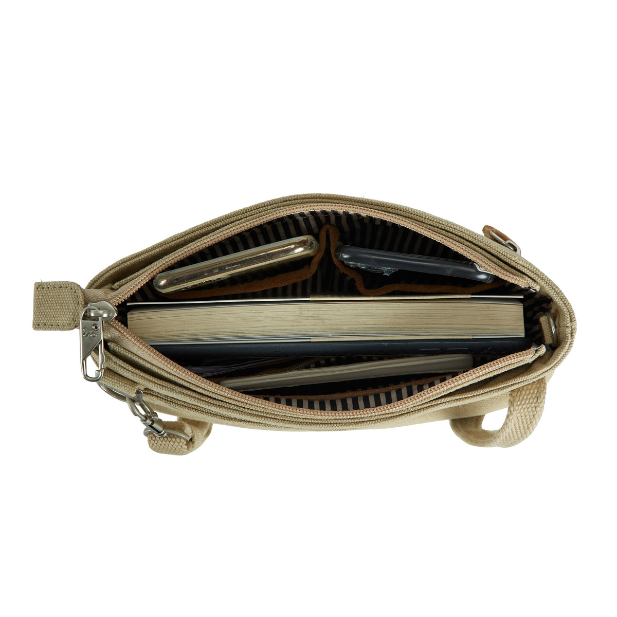 variant:43452759081005 Anti-Theft Heritage Small Crossbody - Natural