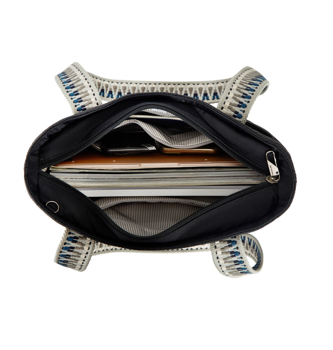 variant:42099030294573 travelon tote - Black Boho