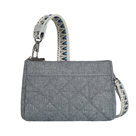 variant:42099030851629 Travelon  Anti Theft BoHo Clutch Crossbody - Gray Boho
