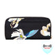 variant:46347162321088 Travelon RFID Blocking Single Zip Wallet Midnight Floral