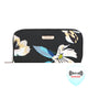 variant:46347162321088 Travelon RFID Blocking Single Zip Wallet Midnight Floral