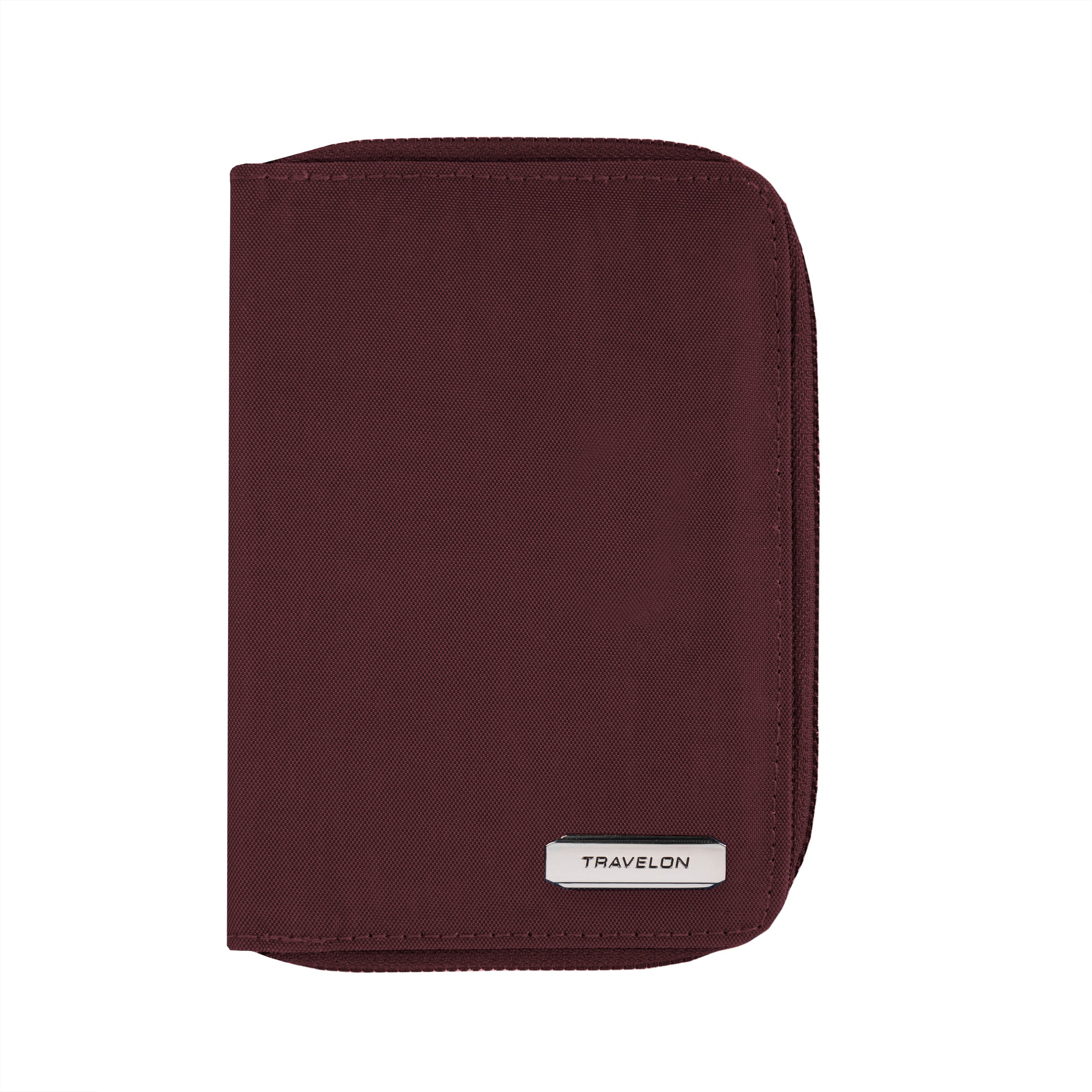 variant:42794909401133 travelon RFID Blocking Passport Zip Wallet -Bordeaux 