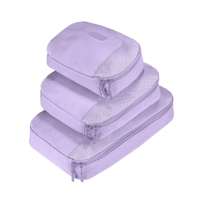 variant:41673795698733 Travelon Set of 3 Packing Cubes Lilac